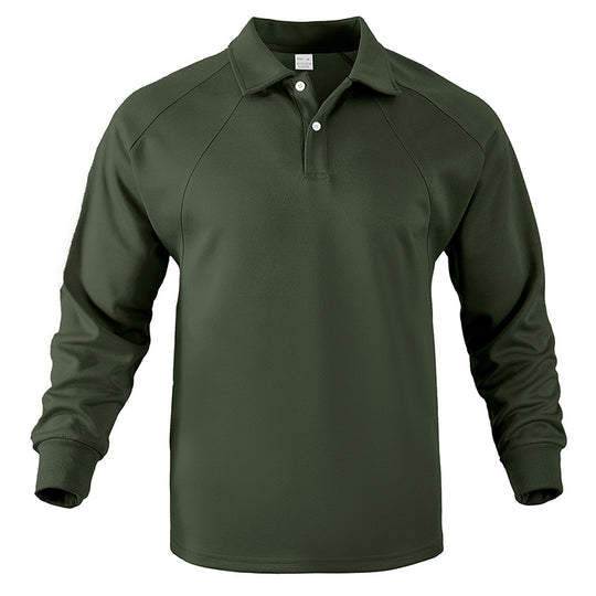 Herren Langarm Polohemd aus weicher Baumwolle mit sportlichen Akzenten Heidi-Mode