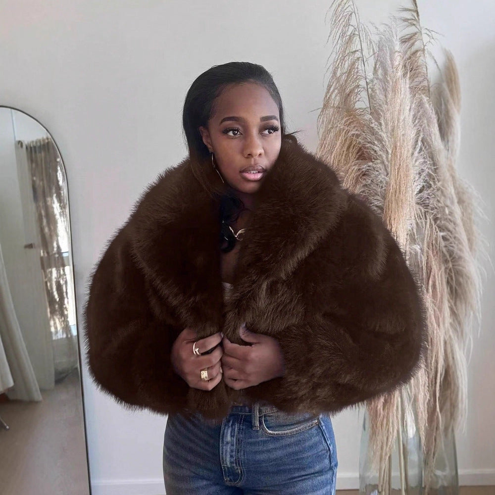 Damen Kuschelige Felljacke im Trend Heidi-Mode