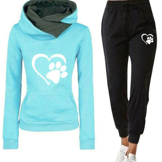 Damen Freizeit-Jogginganzug mit innovativem Kapuzendesign und bequemen Taschen Heidi-Mode