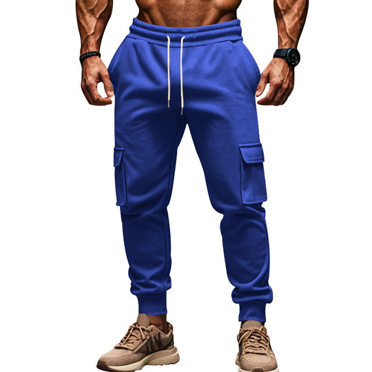 Herren Cargo-Jogginghose mit elastischem Bund und multifunktionalen Taschen Heidi-Mode