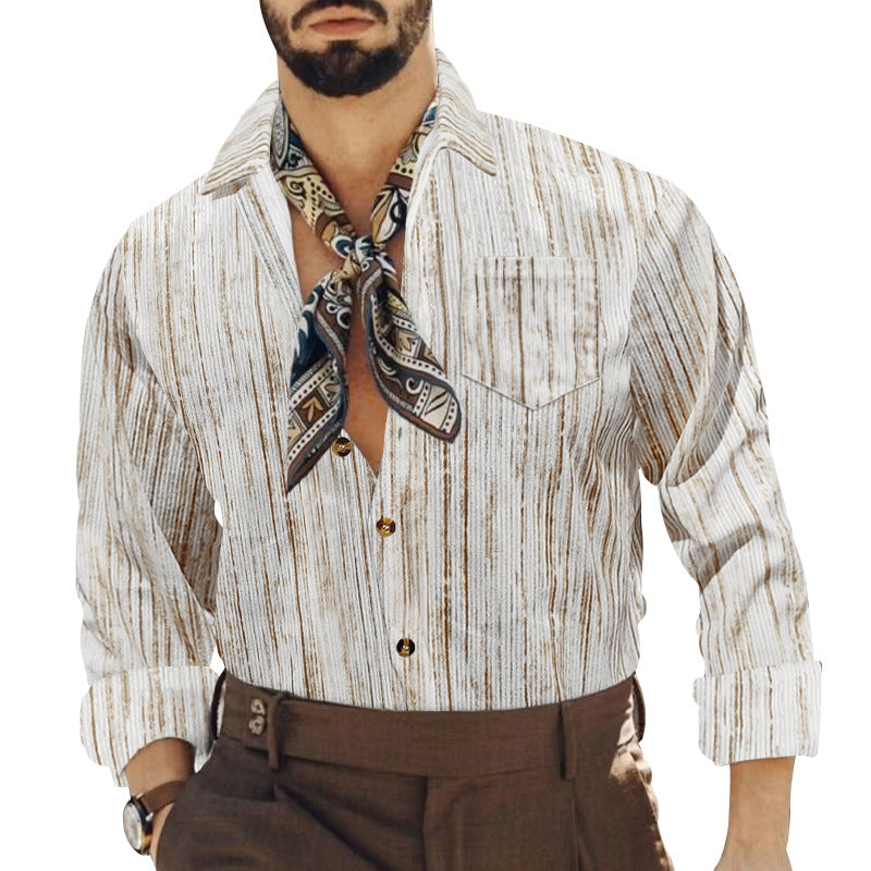 Herren Langarmhemd mit modernen Streifen und eleganter Optik Heidi-Mode