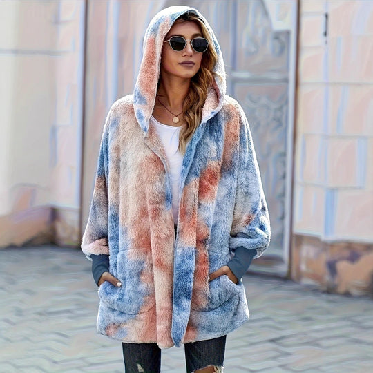 Damen Kapuzenjacke aus kuscheligem Teddyfell Heidi-Mode