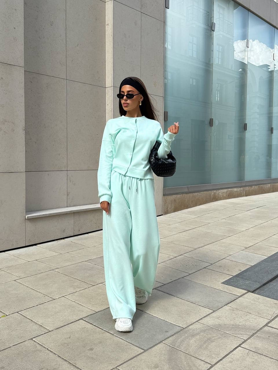 Damen lässiges Freizeit-Set mit weit geschnittenem Oberteil und lockeren Hosen Heidi-Mode