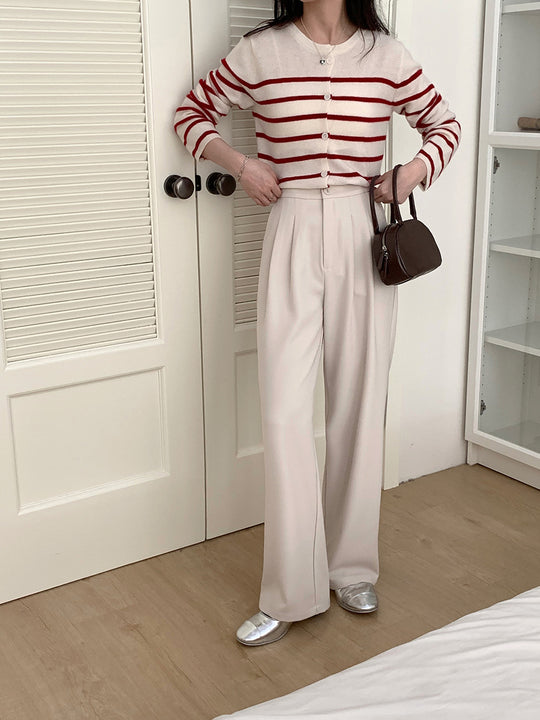 Femme Taillierte Hochtaillierte Weite Hose Heidi-Mode
