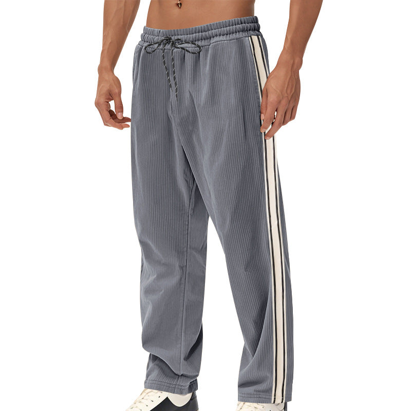 Herren Sportliche Freizeithose mit seitlichen Streifen Heidi-Mode