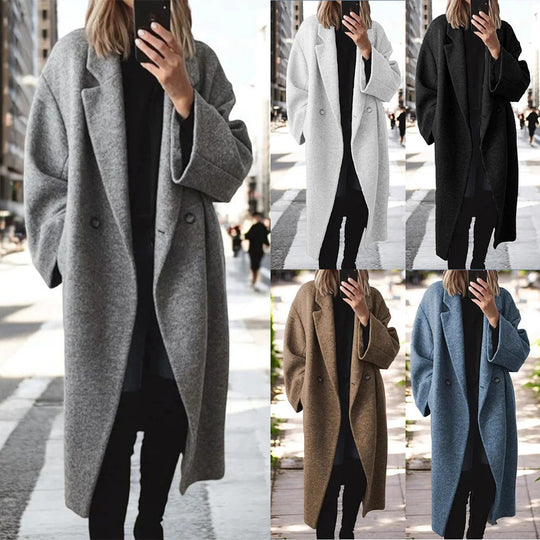 Damen oversized Wollmantel Heidi-Mode