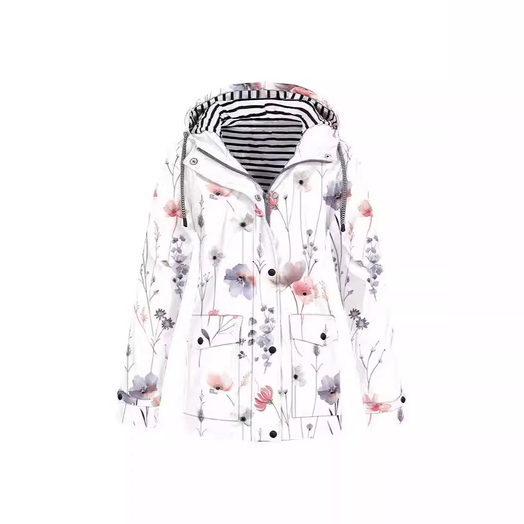 Damen modische Übergangsjacke mit Kapuze Heidi-Mode