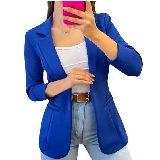 Damen eleganter Blazer mit tailliertem Schnitt und praktischen Taschen Heidi-Mode