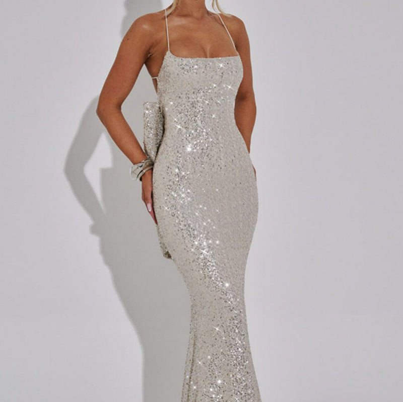 Damen Elegantes Abendkleid mit schimmernden Pailletten und raffinierten Details Heidi-Mode