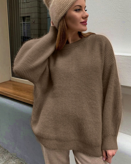 Damen Oversized Pullover aus hochwertigem Strick Heidi-Mode