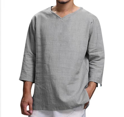Herren lässiges Langarmshirt aus hochwertiger Baumwolle Heidi-Mode