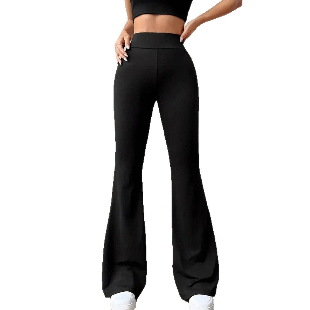 Damen elegante Bootcut-Hose mit hohem Bund und atmungsaktiver Funktion Heidi-Mode