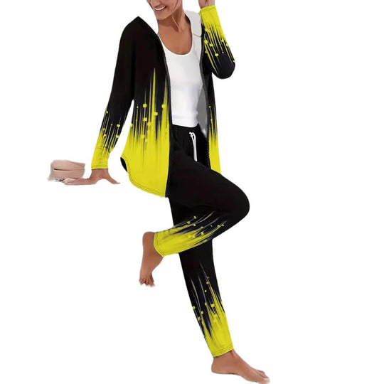 Damen Sportanzug mit kreativen Farbverlauf und bequemer Passform Heidi-Mode