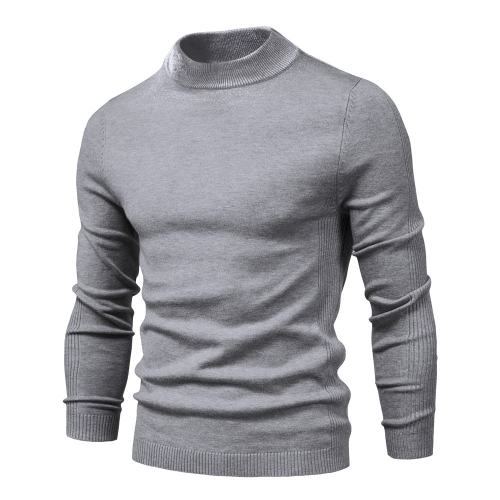 Herren komfortabler Rollkragenpullover aus weichem Strick Heidi-Mode
