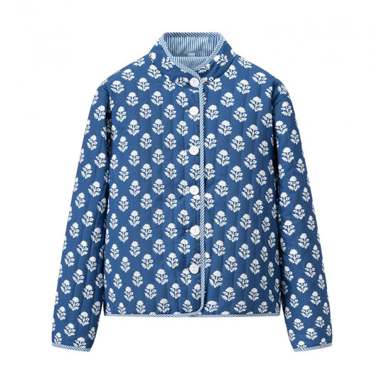 Damen Steppjacke mit floralem Muster und bequemem Schnitt Heidi-Mode