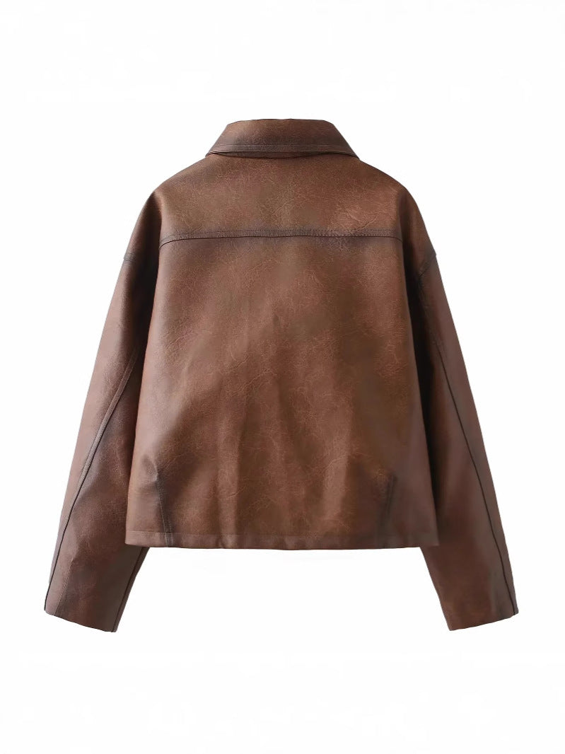 Damen cropped jacke mit praktischen Brusttaschen und Knopfdetails Heidi-Mode