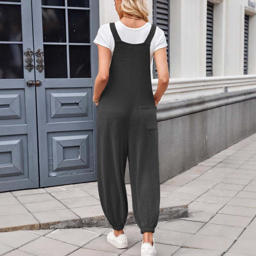 Damen Lässiger Jumpsuit mit praktischen Taschen Heidi-Mode
