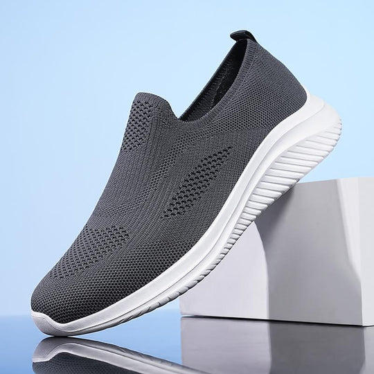 Herren Leichte Slip-On Sport Sneakers mit Atmungsaktivem Strickdesign Heidi-Mode