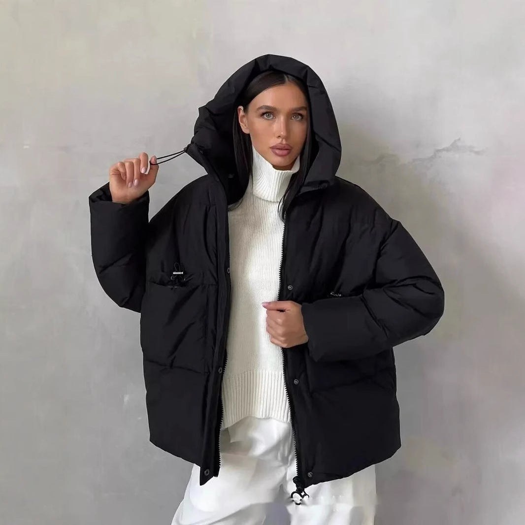 Damen Sportliche Winterjacke mit hohem Kragen und praktischen Taschen Heidi-Mode