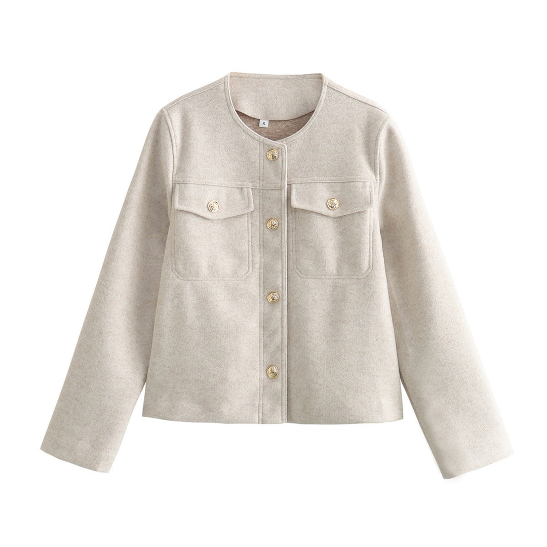 Damen moderne Jacke aus weichen Materialien mit strukturiertem Design Heidi-Mode