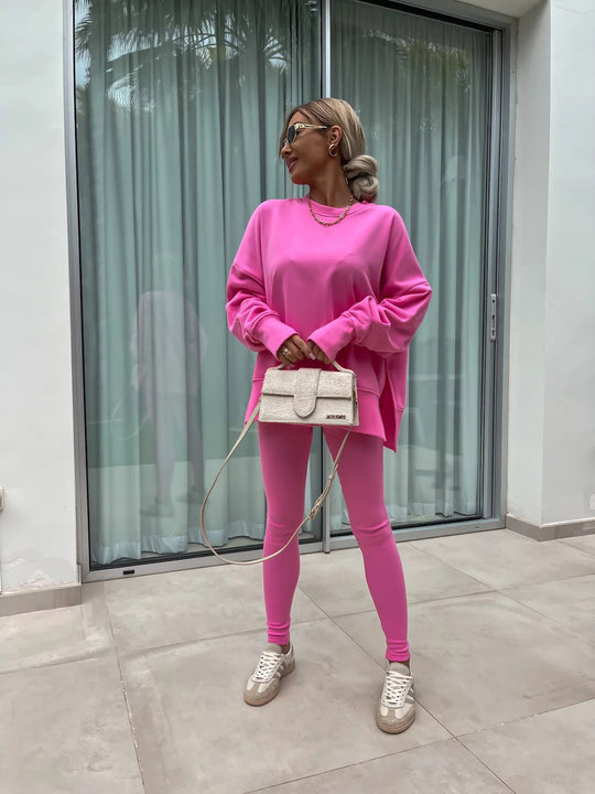 Damen lässiger Oversized-Sweater und leggings im Set Heidi-Mode