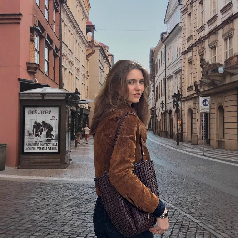 Damen elegante Wildlederjacke Heidi-Mode