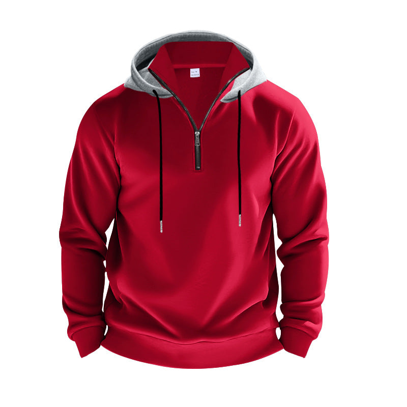 Herren Kapuzenpullover mit modernem Reißverschluss und atmungsaktiver Stoffqualität Heidi-Mode