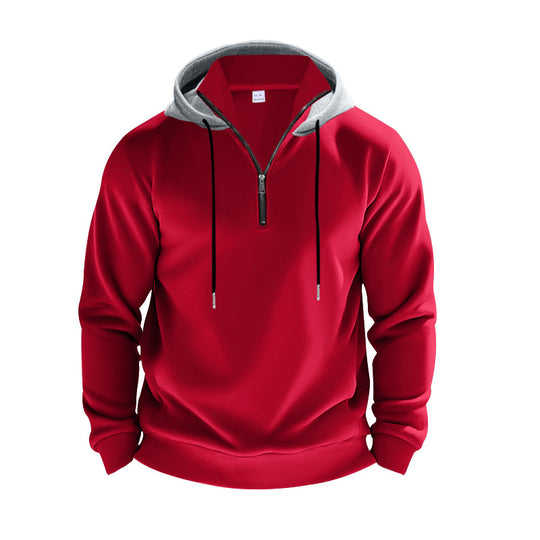 Herren Kapuzenpullover mit modernem Reißverschluss und atmungsaktiver Stoffqualität Heidi-Mode