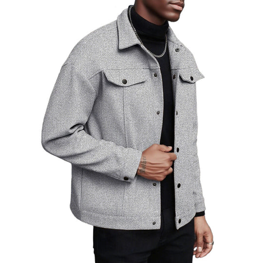 Herren lässige Übergangsjacke mit praktischen Taschen und modernem Kragen Heidi-Mode