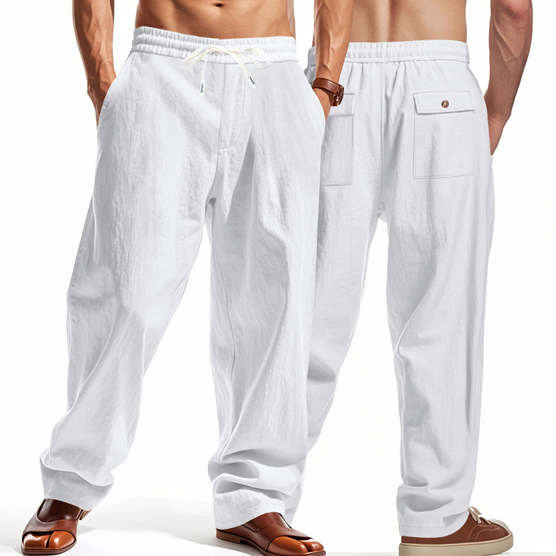 Herren bequeme Freizeithose mit elastischem Bund und seitlichen Taschen Heidi-Mode