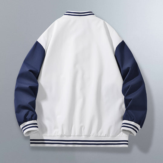 Damen lässige Bomberjacke mit modernen Kontrastärmel und funktionalen Taschen Heidi-Mode