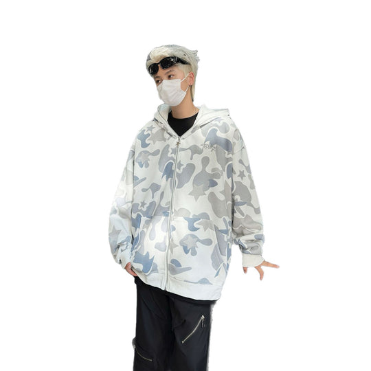 Damen Kapuzenpullover mit einzigartigem Camouflage-Design und aufwendiger Stickerei Heidi-Mode