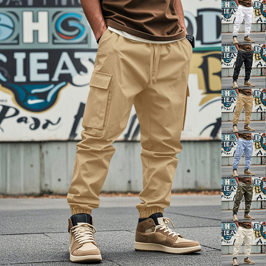 Herren Cargo-Jogginghose mit praktischen Taschen und elastischem Bund Heidi-Mode