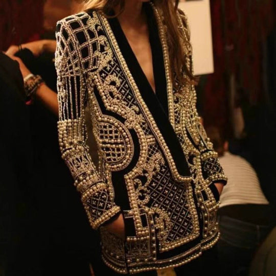 Damen Glamouröse Kristalljacke Heidi-Mode