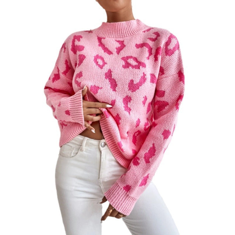 Damen modischer Pullover mit auffälligem Tiermuster und bequemer Passform Heidi-Mode