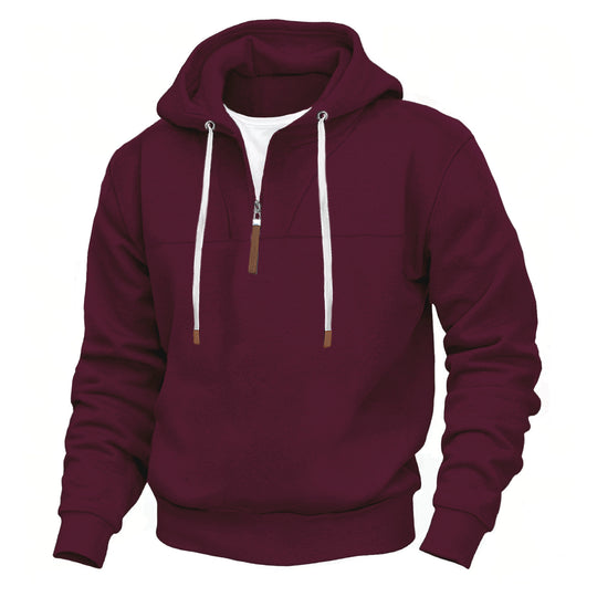 Herren Kapuzenpullover mit praktischer Reißverschlussöffnung und modernem Design Heidi-Mode