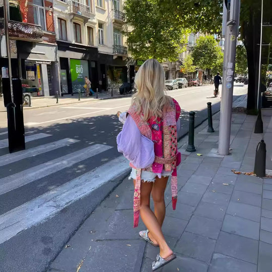 Damen Kurze, bestickte Sommerjacke Heidi-Mode