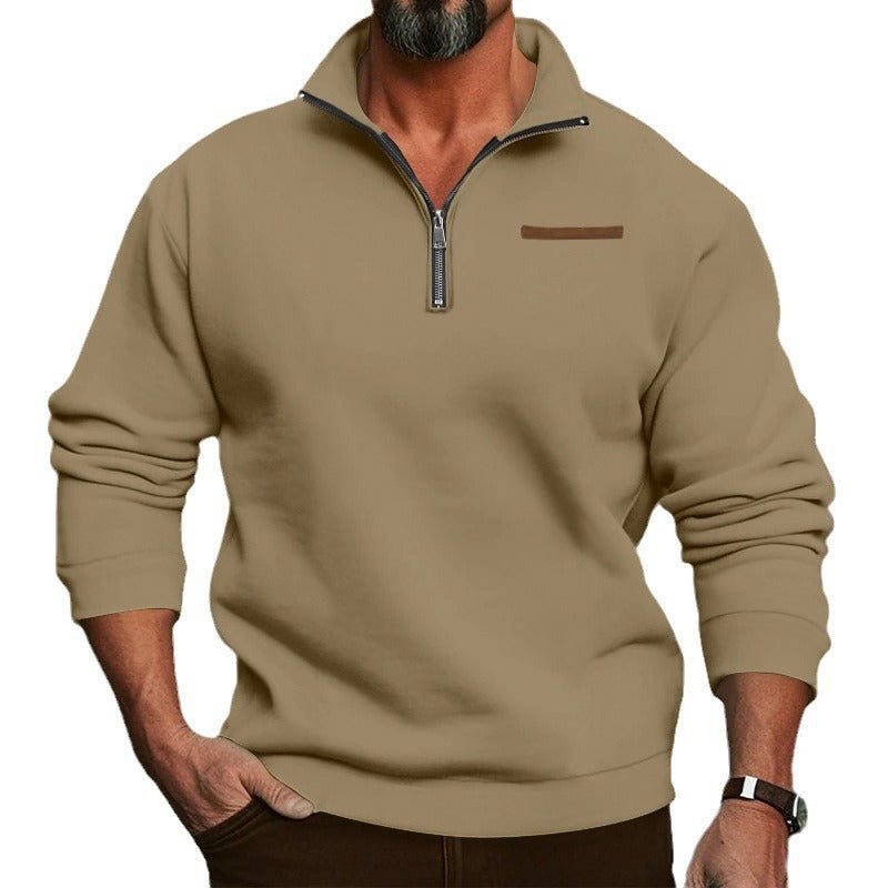 Herren Fleece Sweatshirt mit Reißverschluss Heidi-Mode