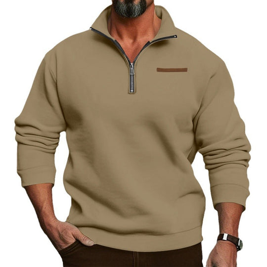 Herren Fleece Sweatshirt mit Reißverschluss Heidi-Mode