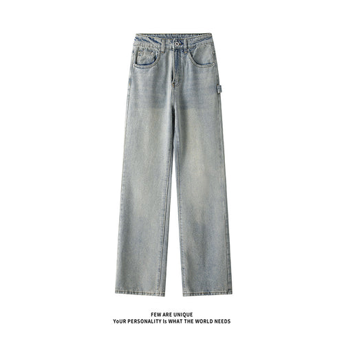 Herren Weitgeschnittene Jeans mit hohem Bund und praktischen Taschen Heidi-Mode