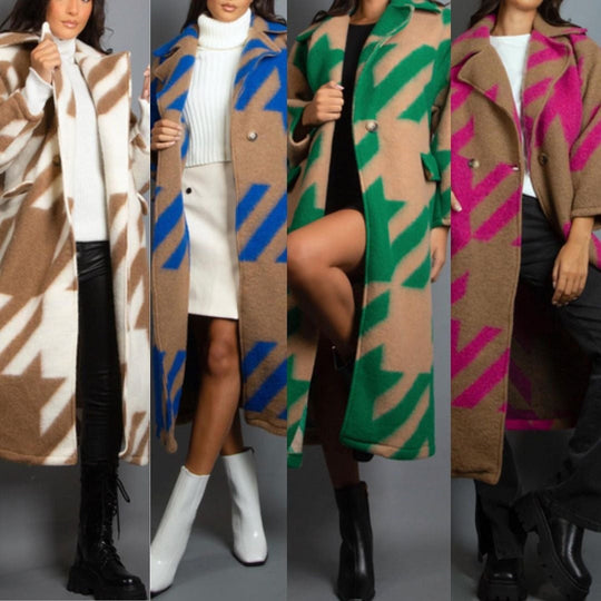 Heidi-Mode | Stylischer Bedruckter Wollmantel