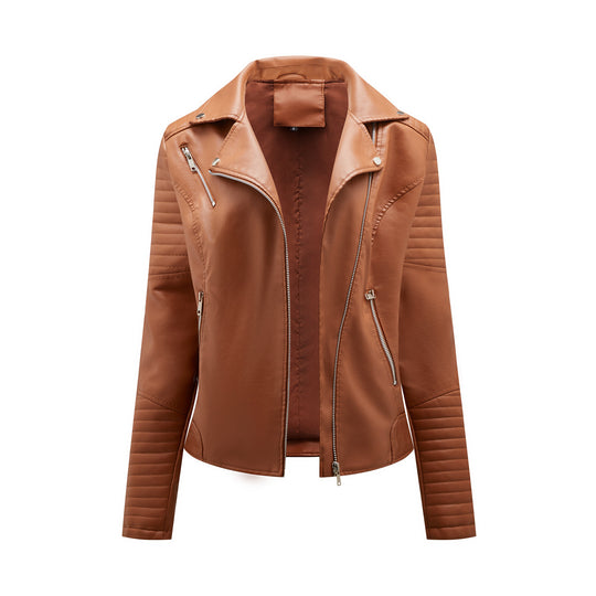 Damen Bikerjacke mit modischen Steppdetails und asymmetrischem Reißverschluss Heidi-Mode