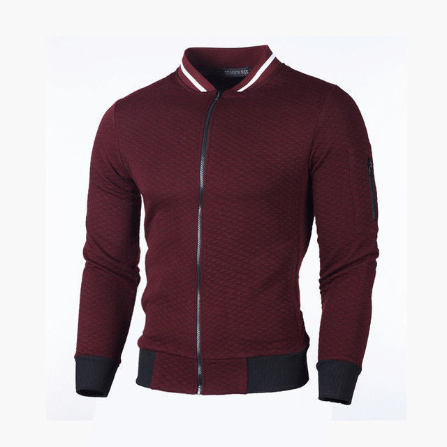Herren Sweatjacke mit hochwertiger Struktur und sicherer Reißverschlusstasche Heidi-Mode