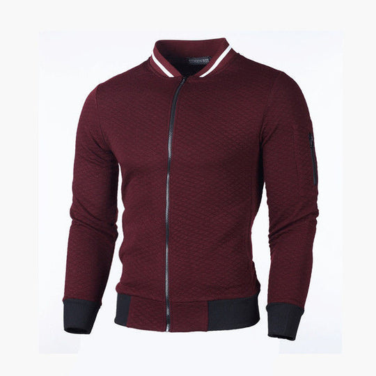 Herren Sweatjacke mit hochwertiger Struktur und sicherer Reißverschlusstasche Heidi-Mode