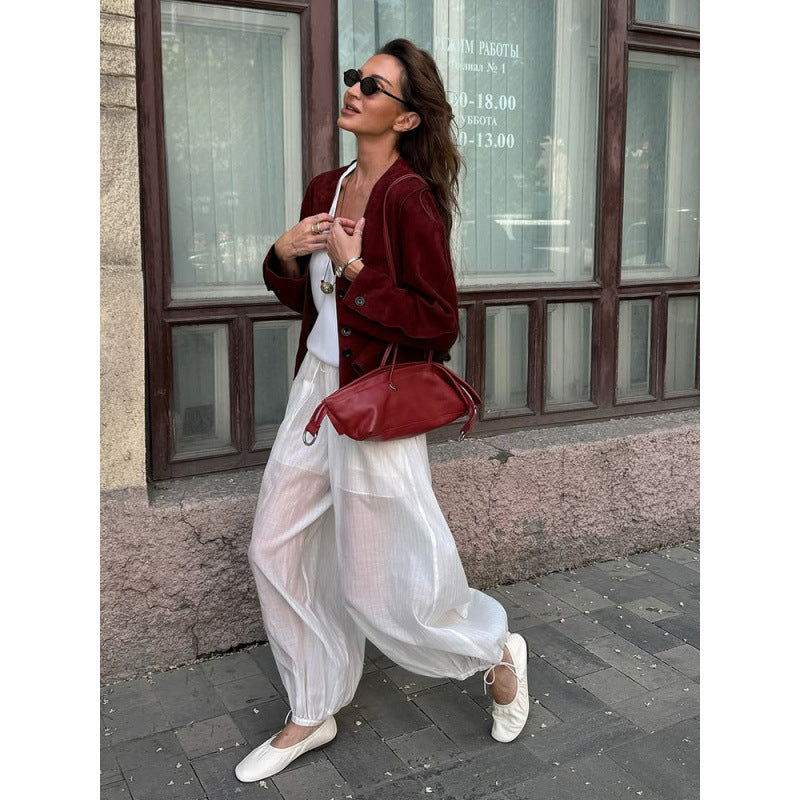 Damen elegante Wildlederjacke im cropped Design Heidi-Mode