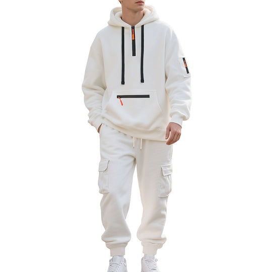 Freizeitanzug Herren mit Hoodie und Cargo Jogginghose