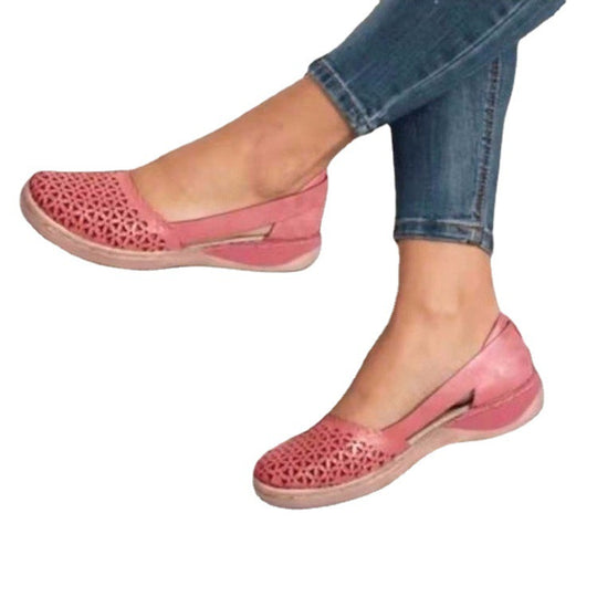 Damen Komfortable Slip-On Schuhe mit atmungsaktivem Obermaterial und rutschfester Sohle Heidi-Mode