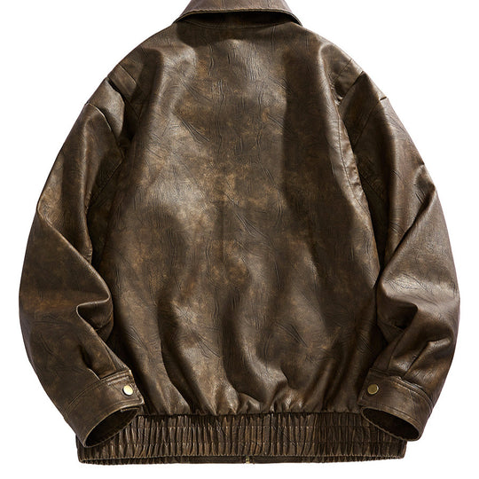 Herren kurz geschnittene jacke mit elastischem Bund und Taschen Heidi-Mode