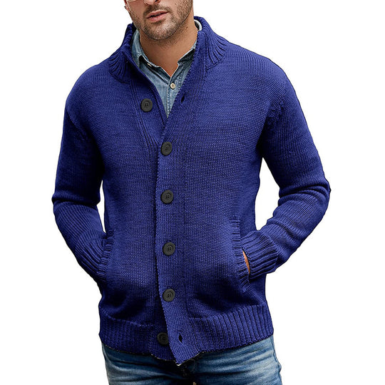 Herren Strickjacke mit großzügigen Taschen und klassischem Knopfverschluss Heidi-Mode