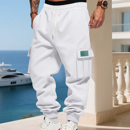 Herren Cargo-Jogginghose mit verstellbarem Kordelzug und praktischen Taschen Heidi-Mode